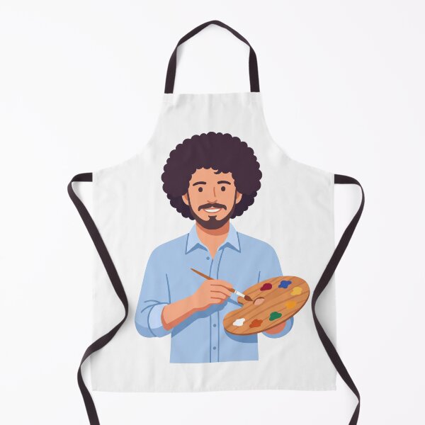 Item preview, Bob Ross Painter Artist with Palette designed and sold by Karamram Studio.