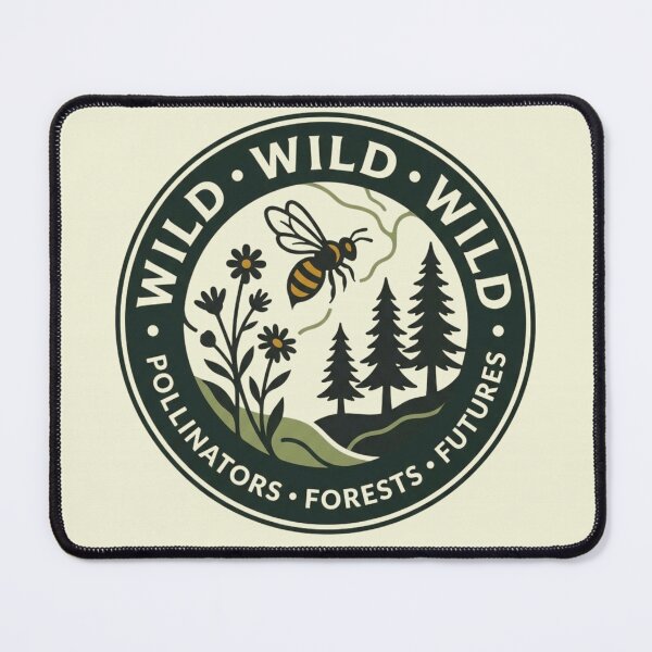 Item preview, Wild Wild Wild Honey Bee Forest Conservation Nature Badge designed and sold by Amr Darwish Graphic designer.