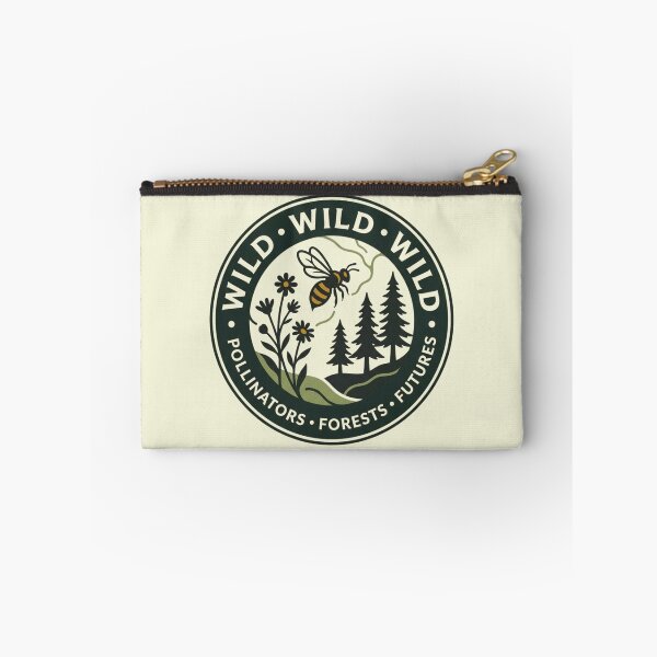 Item preview, Wild Wild Wild Honey Bee Forest Conservation Nature Badge designed and sold by Amr Darwish Graphic designer.