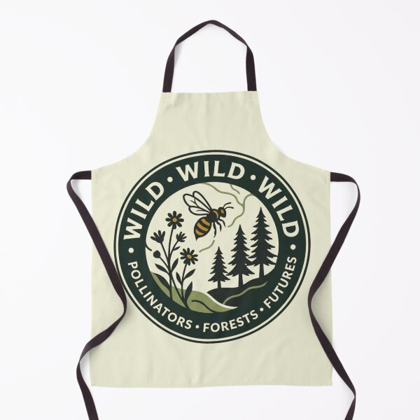 Item preview, Wild Wild Wild Honey Bee Forest Conservation Nature Badge designed and sold by Amr Darwish Graphic designer.