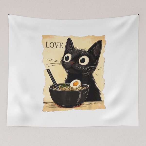 Item preview, Cat Ramen Love designed and sold by Shopeon Designs.