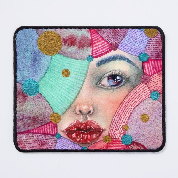 Item preview, Between the Shapes | Geometric Portrait Watercolour designed and sold by ArithraStudio.