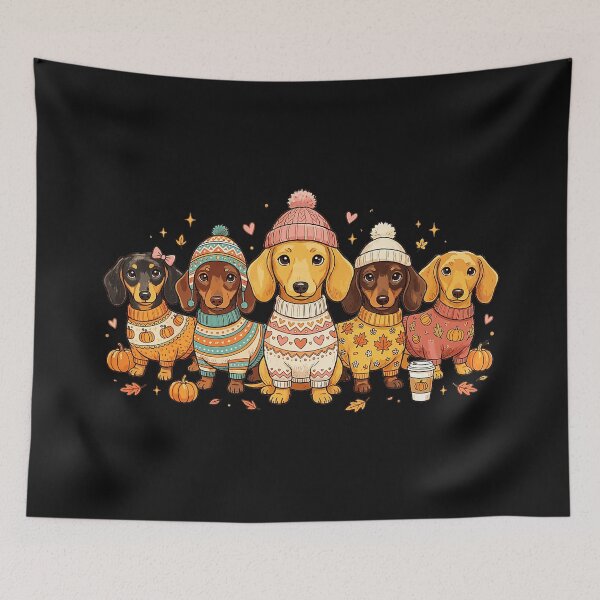 Item preview, Autumn Dachshunds Pumpkin Spice Wiener Dog Lovers designed and sold by BrockmeyeSB.
