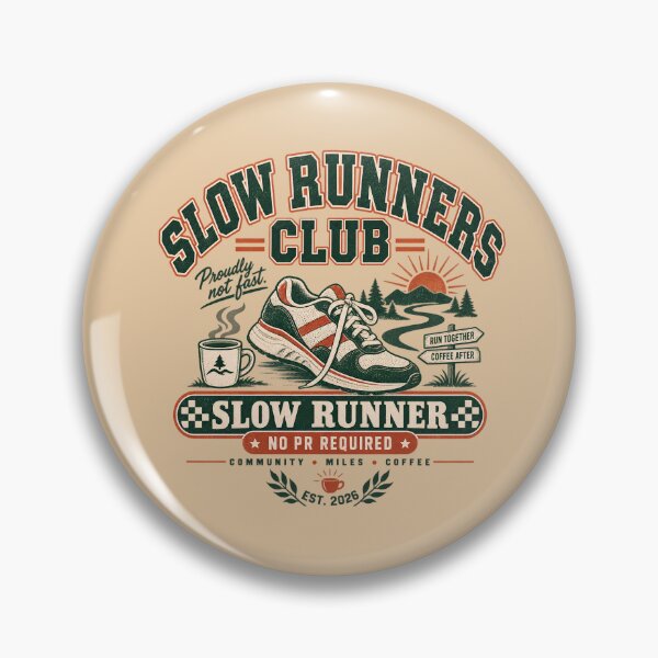 Item preview, Slow Runner Vintage Running Club Coffee Community Retro Badge designed and sold by KakangMudi.