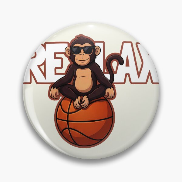 Item preview, Cool Relax Monkey Sitting on Basketball designed and sold by Z3al-Store.