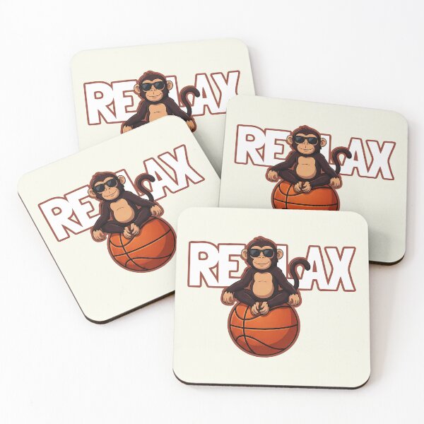 Item preview, Cool Relax Monkey Sitting on Basketball designed and sold by Z3al-Store.
