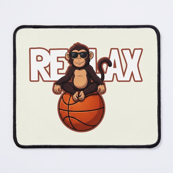 Item preview, Cool Relax Monkey Sitting on Basketball designed and sold by Z3al-Store.