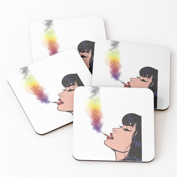 Item preview, Pop Art Woman Rainbow Smoke Graphic design for her designed and sold by Trenchyarts.