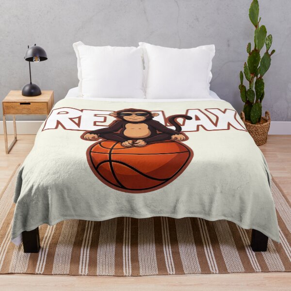 Item preview, Cool Relax Monkey Sitting on Basketball designed and sold by Z3al-Store.