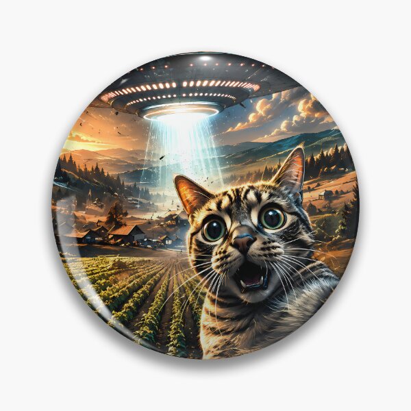 Item preview, Funny Cat Ufo Selfie designed and sold by RetroOddity.