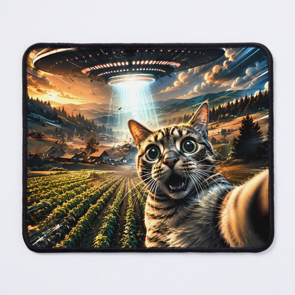Item preview, Funny Cat Ufo Selfie designed and sold by RetroOddity.