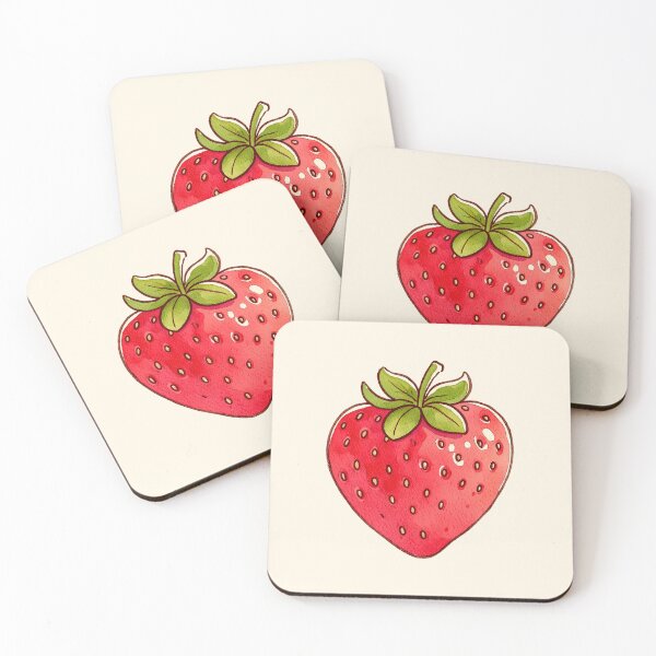 Item preview, Cute Red Strawberry Fruit Illustration designed and sold by jianina-alondra.