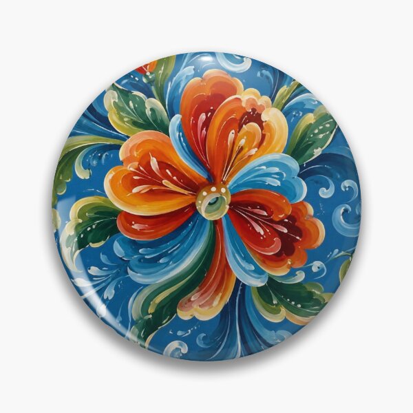 Item preview, Norwegian Blue Telemark Rosemaling ,Rosemaling Blue and Red  designed and sold by Owneysweet.