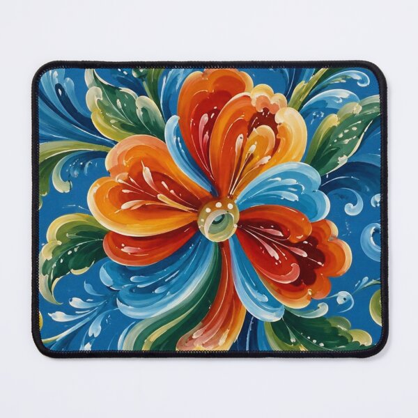 Item preview, Norwegian Blue Telemark Rosemaling ,Rosemaling Blue and Red  designed and sold by Owneysweet.