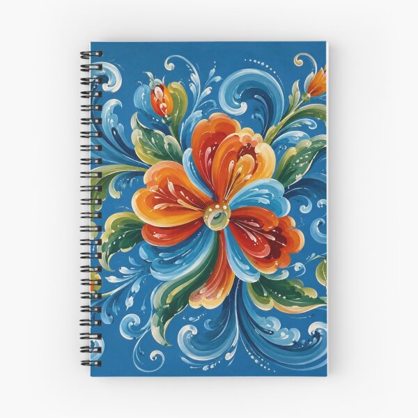 Item preview, Norwegian Blue Telemark Rosemaling ,Rosemaling Blue and Red  designed and sold by Owneysweet.