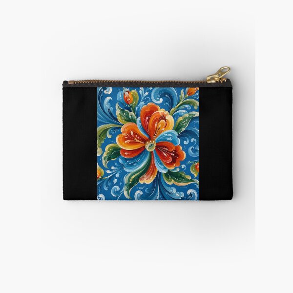 Item preview, Norwegian Blue Telemark Rosemaling ,Rosemaling Blue and Red  designed and sold by Owneysweet.