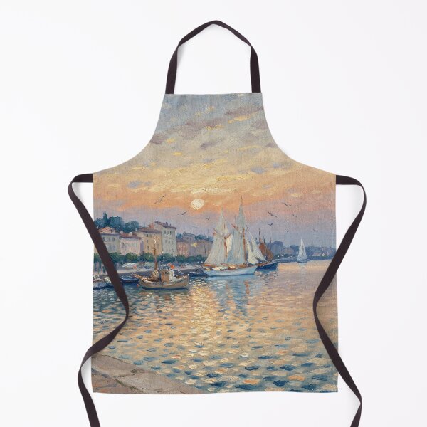 Item preview, Sunrise at a French Harbor – Claude Monet Inspired Impressionist Coastal Wall Art designed and sold by Tamas Das.