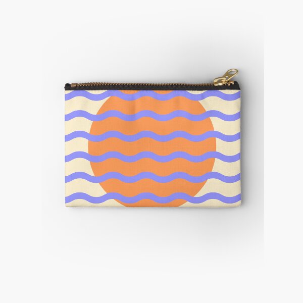 Item preview, Mid Century Modern Wavy Sun Throw Pillow in Lavender and Peach Pastel Dreams designed and sold by nineFlorals.