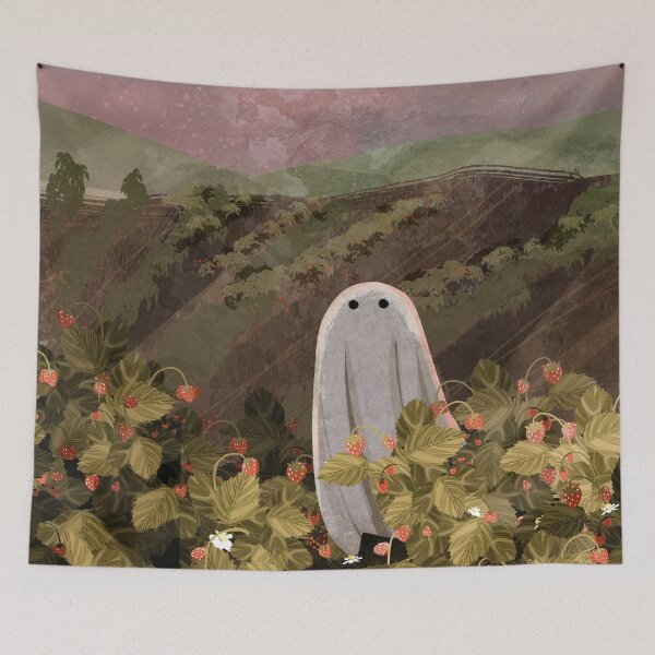 Item preview, Ghosts Of The Moon - Strawberry Moon Portrait designed and sold by katherineblower.