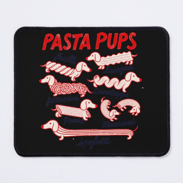Item preview, Pasta Pups Fusilli Lasagna Fettuccine Cavatappi Penne Macaroni Spaghetti Dachshund Dog Owner Pasta Lover designed and sold by BrockmeyeSB.