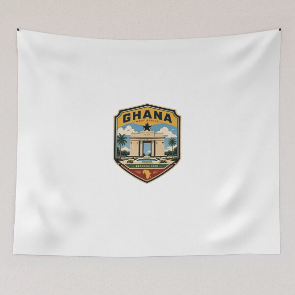 Item preview, Ghana West Africa Freedom Gate Ad 1957 Freedom And Justice Ghanaian National Pride Travel Heritage designed and sold by Star3NowForMe.