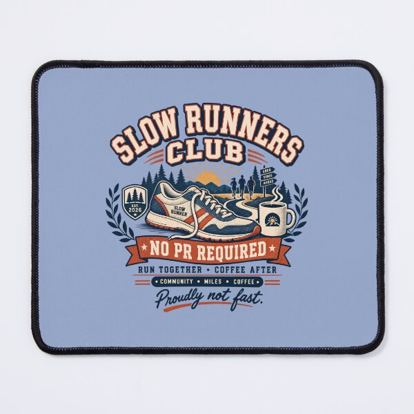 Item preview, Slow Runners Club Vintage Running Shoe Coffee Badge designed and sold by KakangMudi.