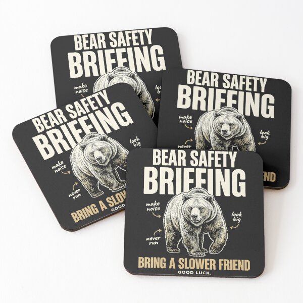 Item preview, Bear Safety Briefing Bring A Slower Friend Funny Outdoor Humor Hiking Camping Wildlife designed and sold by BrockmeyeSB.
