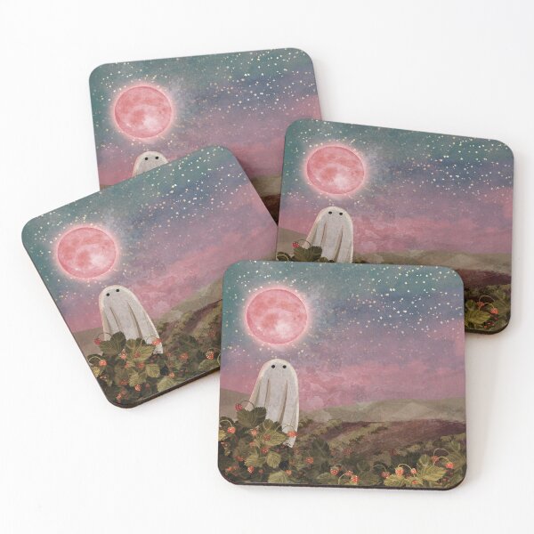 Item preview, Ghosts Of The Moon - Strawberry Moon Landscape designed and sold by katherineblower.