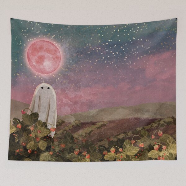 Item preview, Ghosts Of The Moon - Strawberry Moon Landscape designed and sold by katherineblower.