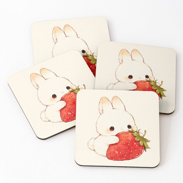 Item preview, Cute Bunny Hugging Giant Strawberry designed and sold by jianina-alondra.