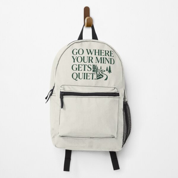 Item preview, Go Where Your Mind Gets Quiet Outdoor Hiking Mental Health Quote designed and sold by Amr Darwish Graphic designer.
