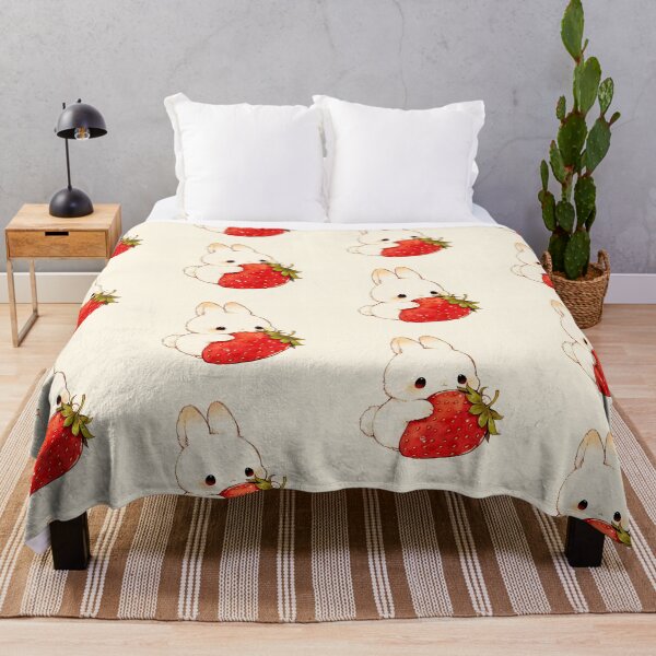 Item preview, Cute Bunny Hugging Giant Strawberry designed and sold by jianina-alondra.