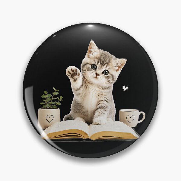 Item preview, Cute Kitten Book Lover Reader Student designed and sold by BrockmeyeSB.