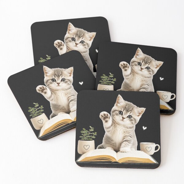 Item preview, Cute Kitten Book Lover Reader Student designed and sold by BrockmeyeSB.