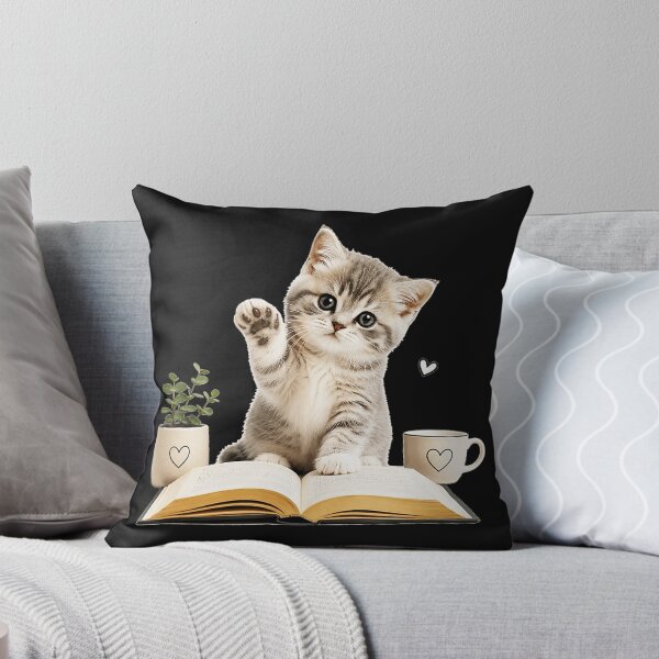 Item preview, Cute Kitten Book Lover Reader Student designed and sold by BrockmeyeSB.