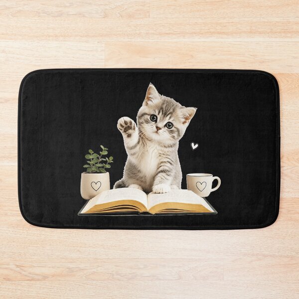 Item preview, Cute Kitten Book Lover Reader Student designed and sold by BrockmeyeSB.