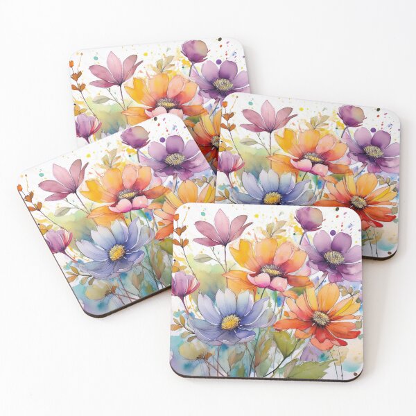 Item preview, Colorful Wildflower Meadow | Modern Watercolor Floral Art designed and sold by Becky-Poppins.