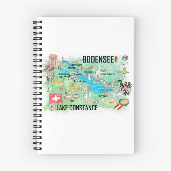 Item preview, Lake Constance Bodensee Illustrated Travel Map designed and sold by artshop77.