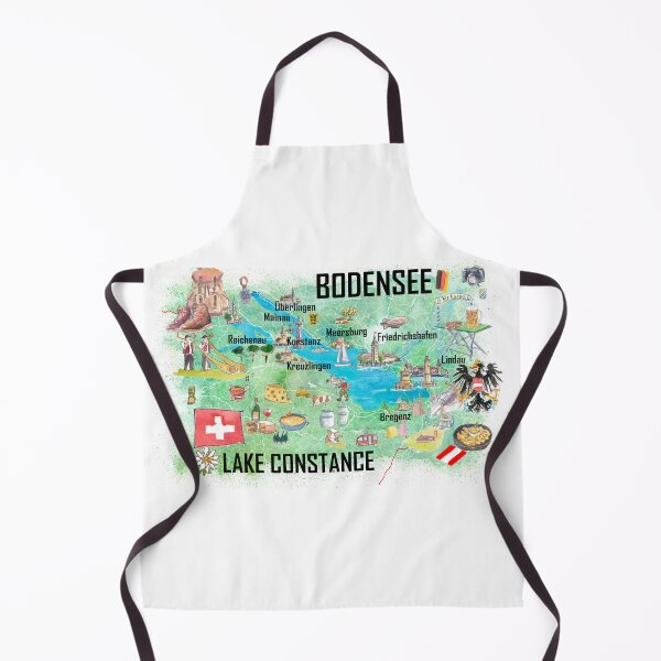 Item preview, Lake Constance Bodensee Illustrated Travel Map designed and sold by artshop77.