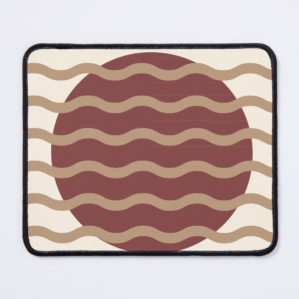 Item preview, Mid Century Modern Wavy Sun Throw Pillow in Cappuccino Latte designed and sold by nineFlorals.