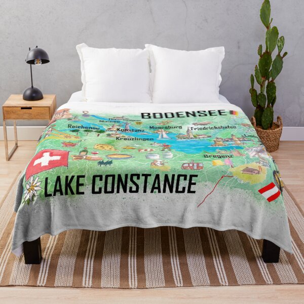 Item preview, Lake Constance Bodensee Illustrated Travel Map designed and sold by artshop77.