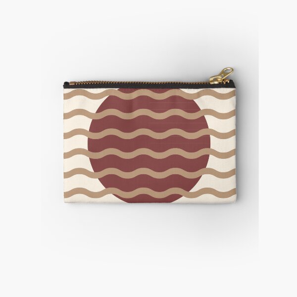 Item preview, Mid Century Modern Wavy Sun Throw Pillow in Cappuccino Latte designed and sold by nineFlorals.