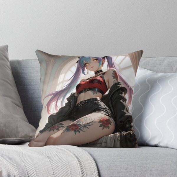 Item preview, Pastel Twin-Tail Anime Woman with Rose Tattoos designed and sold by Killington.