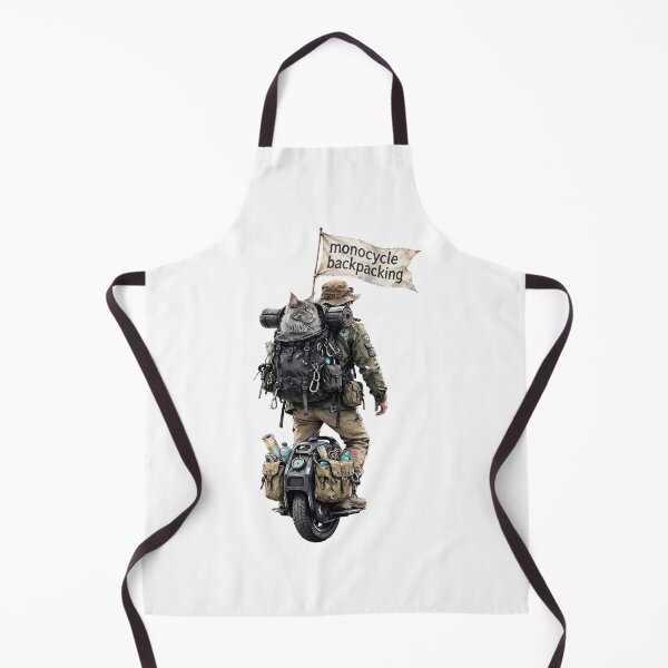Item preview, Unicycle Backpacking Adventure with a Maine Coon Cat designed and sold by m-y-A-I-A-R-T-.