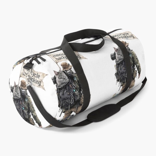 Item preview, Unicycle Backpacking Adventure with a Maine Coon Cat designed and sold by m-y-A-I-A-R-T-.