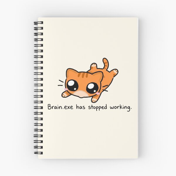Item preview, Brain.exe Has Stopped Working — Funny Orange Cat Meme designed and sold by Mavie Bloom.