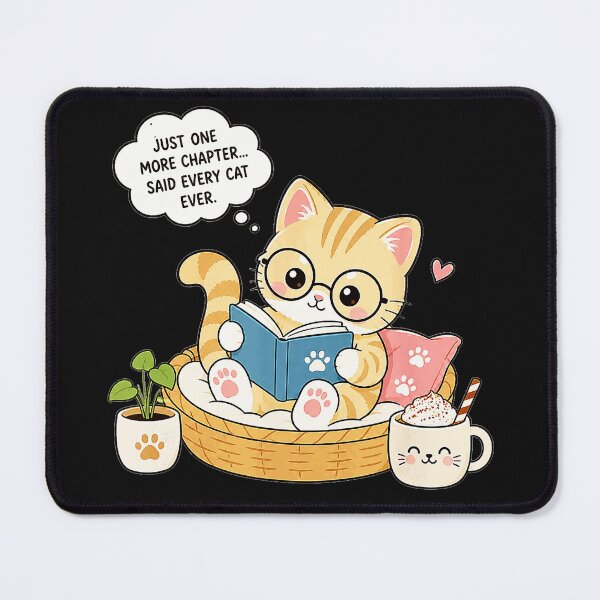 Item preview, Just One More Chapter... Said Every Cat Ever. Reader Cat Lover Bookworm designed and sold by BrockmeyeSB.