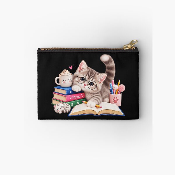 Item preview, Meow Studying Cat Bookworm Reader Student designed and sold by BrockmeyeSB.
