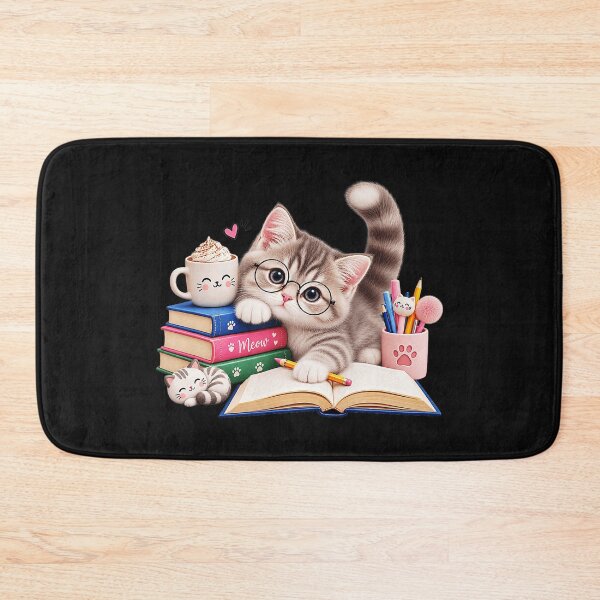 Item preview, Meow Studying Cat Bookworm Reader Student designed and sold by BrockmeyeSB.
