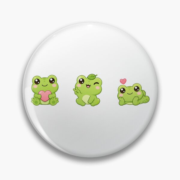 Item preview, Kawaii Green Cute Frog, Kawaii Frog Collection designed and sold by graphic-genie.